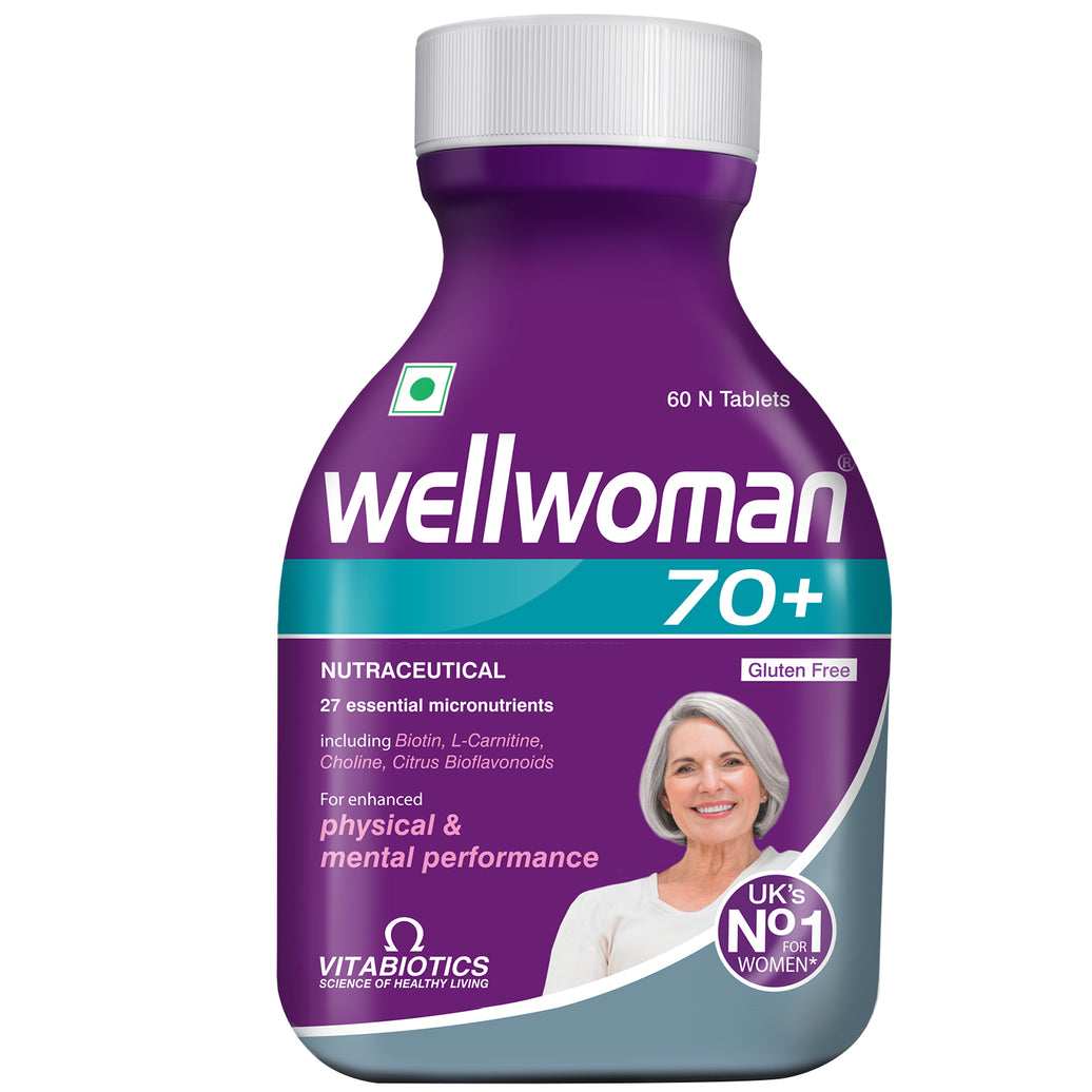 Wellwoman 70+ Multivitamin Tablets for Women Aged 70 Plus | 60 Tablets -Tub Pack