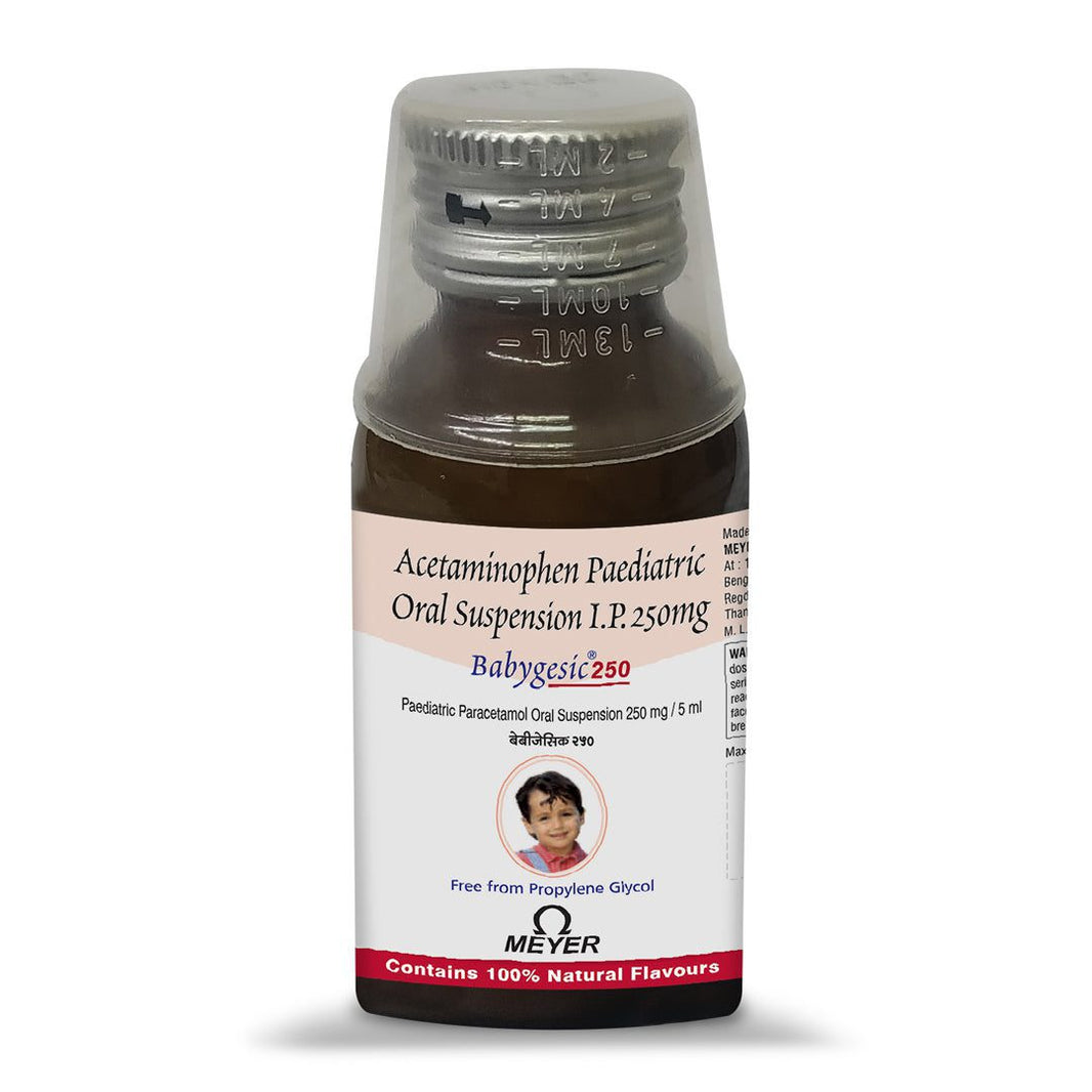 Babygesic 250 Suspension 60 Ml Bottle