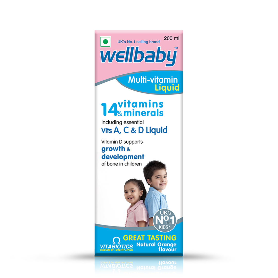 Wellbaby® Multivitamin Liquid 200ml – Vitabiotics India