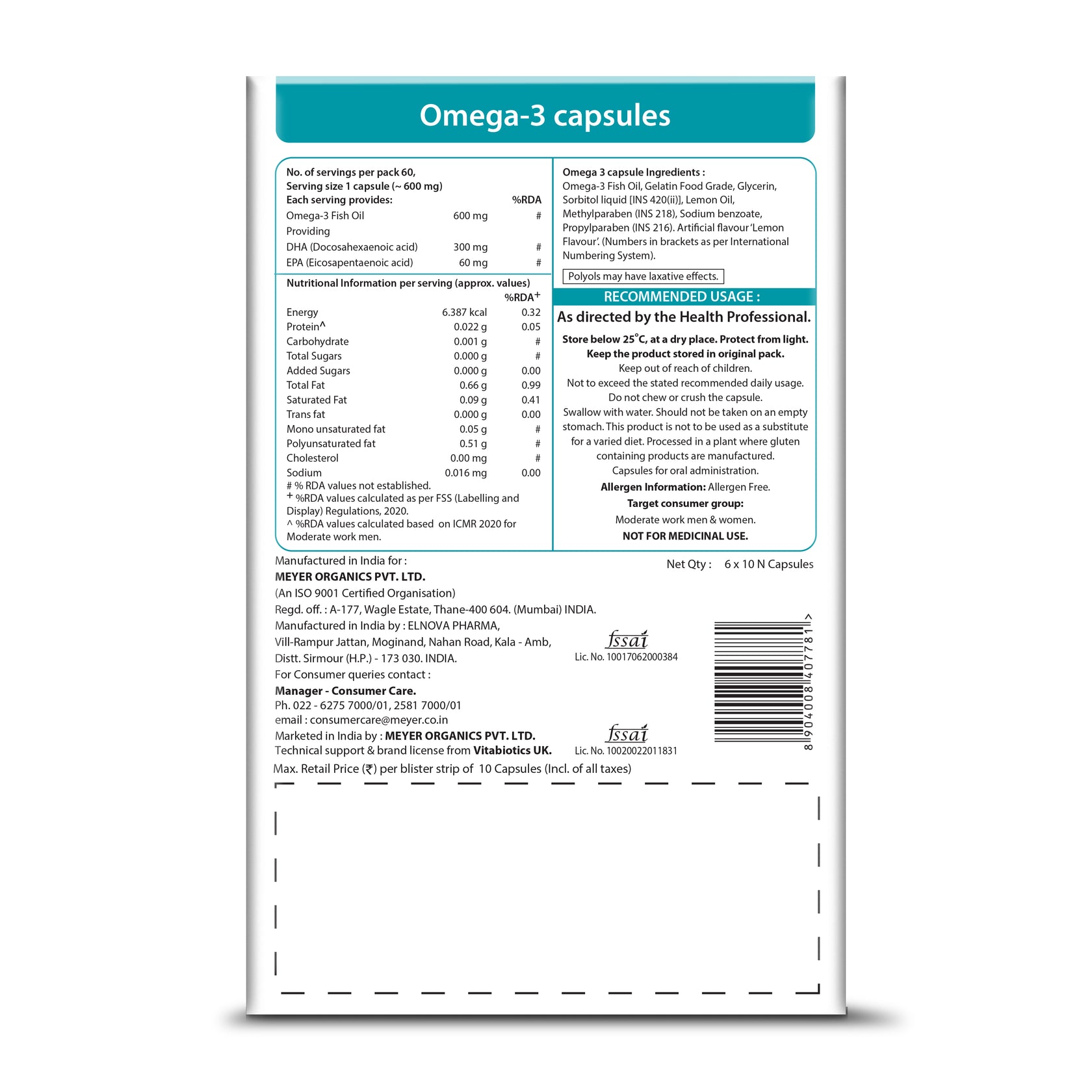 Ultra Omega-3 10 Capsules