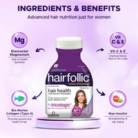 Wellwoman Hairfollic Hair Supplements for Women 60 Tablets - Tub Pack