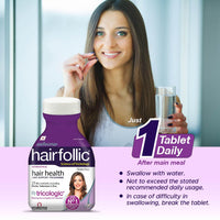 Wellwoman Hairfollic Hair Supplements for Women 60 Tablets - Tub Pack