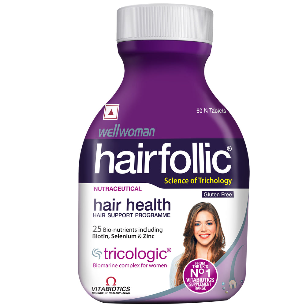 Wellwoman Hairfollic Hair Supplements for Women 60 Tablets - Tub Pack