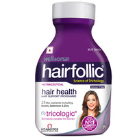 Wellwoman Hairfollic Hair Supplements for Women 60 Tablets - Tub Pack