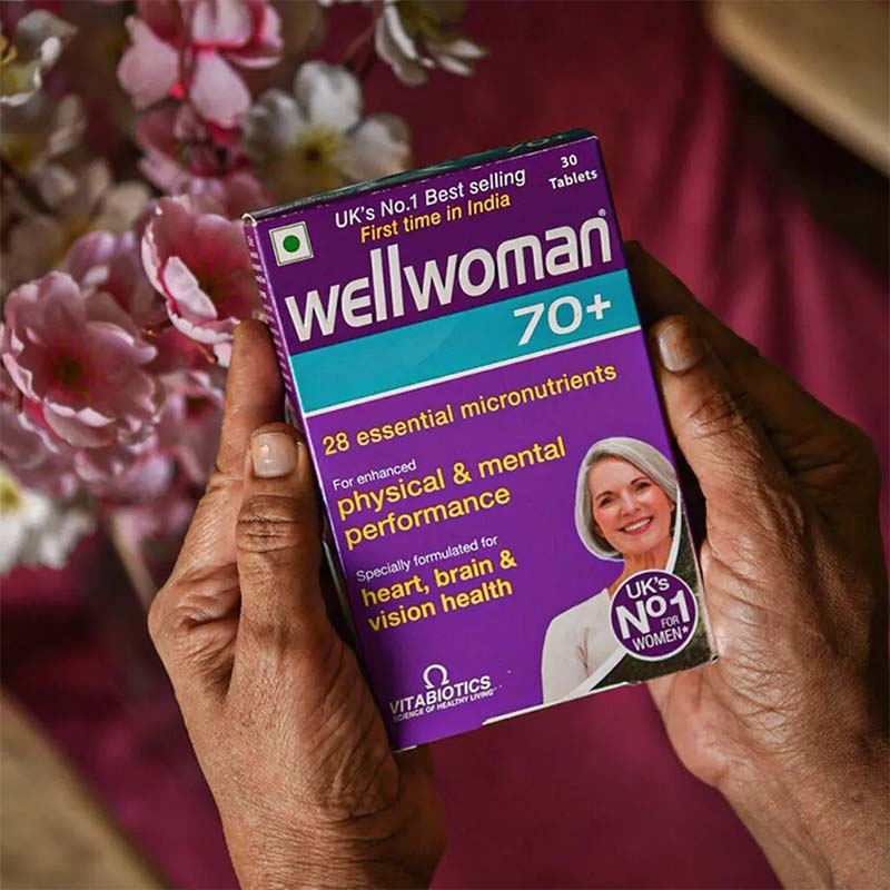 Wellwoman 70+ Multivitamin Tablets for Women Aged 70 Plus | 30 Veg Tablets