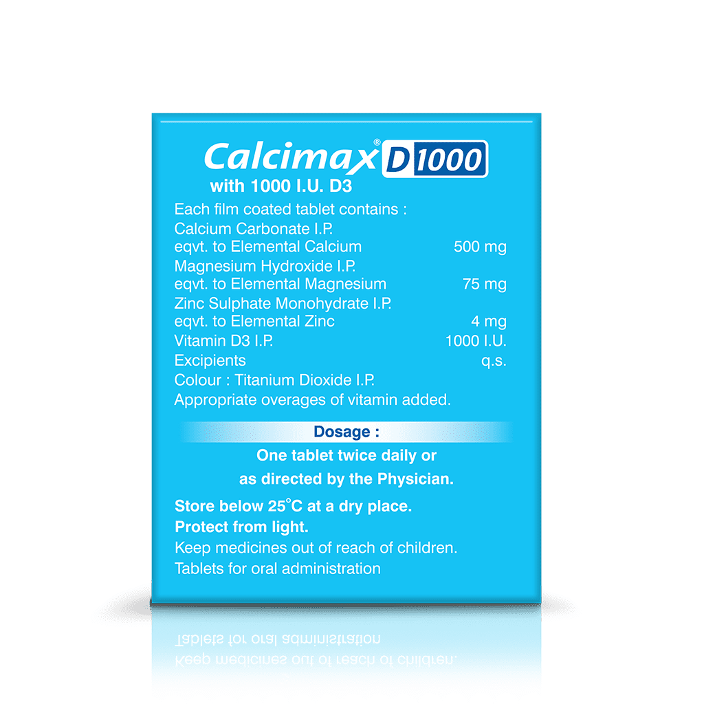 Calcimax D 1000 Tablets 1 Strip (30'S Tablet)