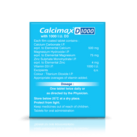 Calcimax D 1000 Tablets 1 Strip (30'S Tablet)