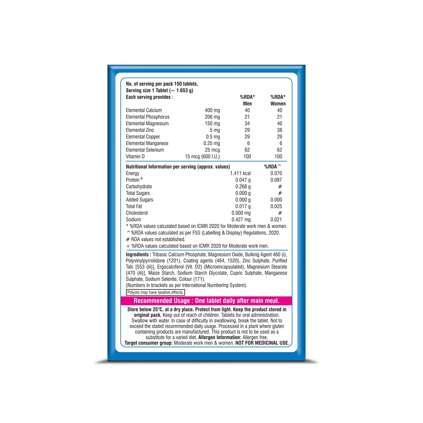 Calcimax P Tablets - 1 Strip (15 Tablets)