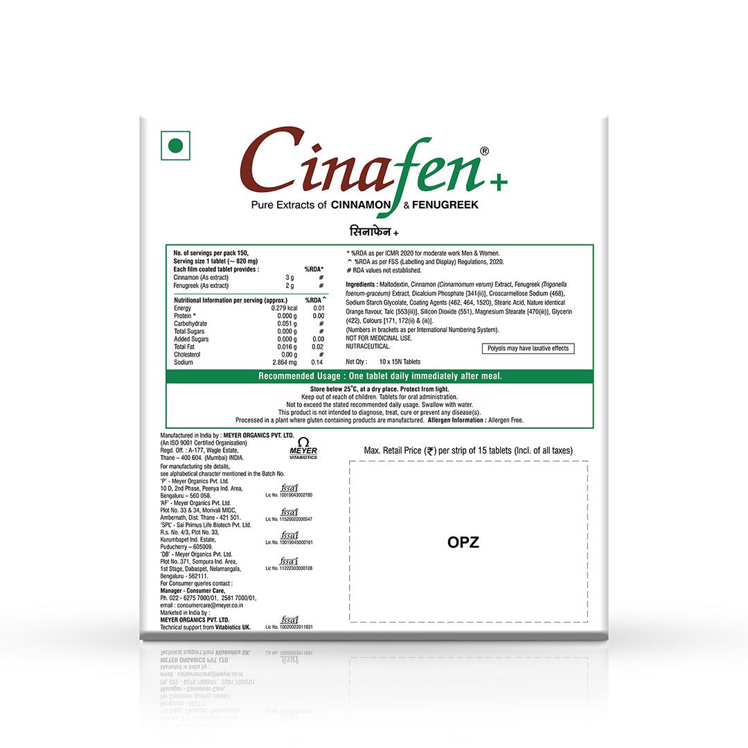 Cinafen+ Tablets - 1 Strip (15 Tablets)