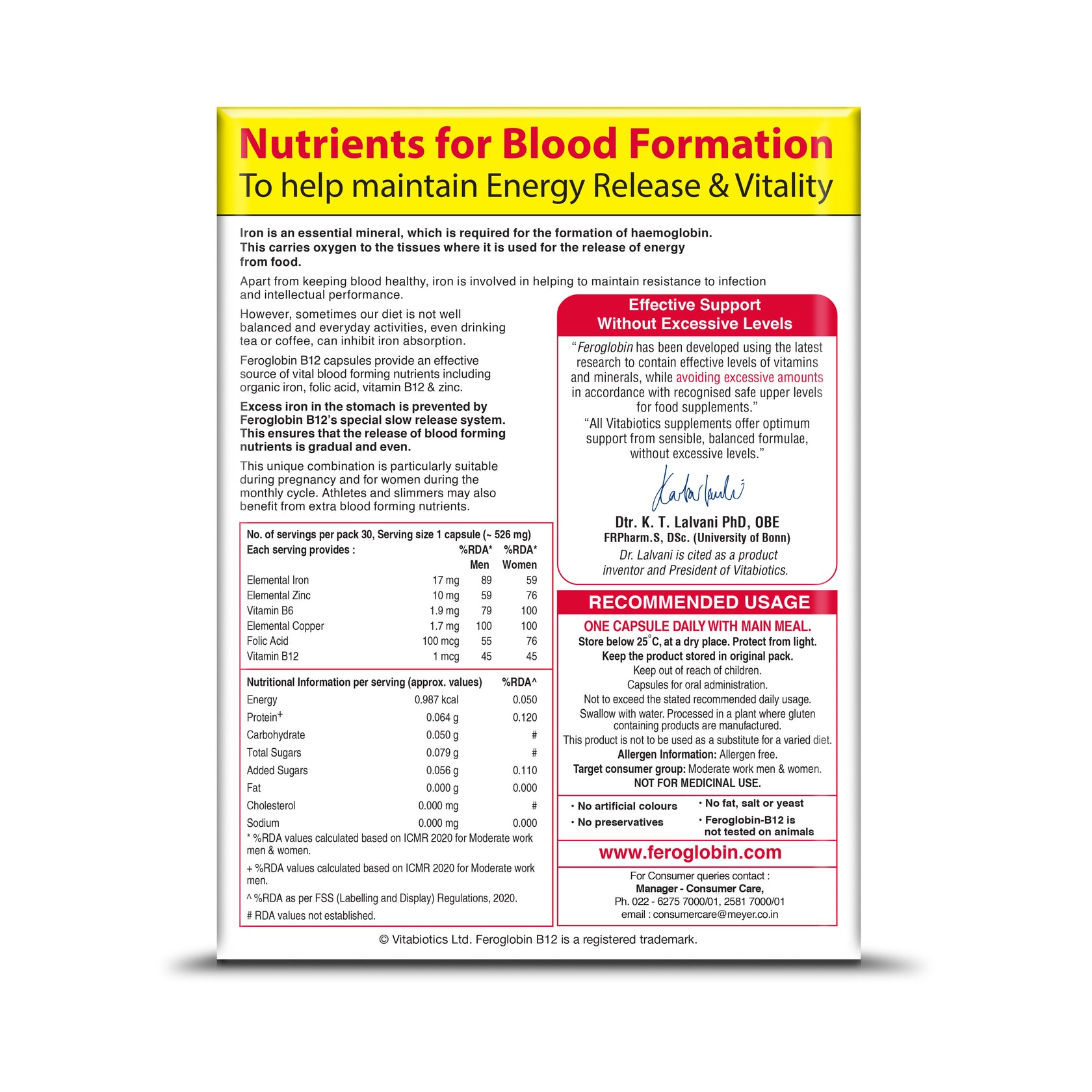 Feroglobin B12 - 30 Capsules
