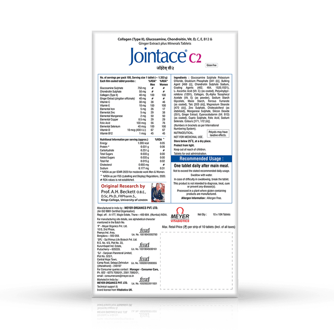Jointace C2 -10 Tablets 1 Strip