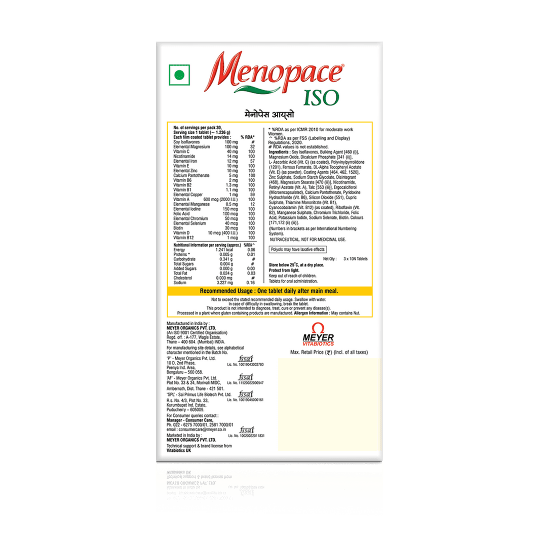 Menopace ISO - 30 Tablets