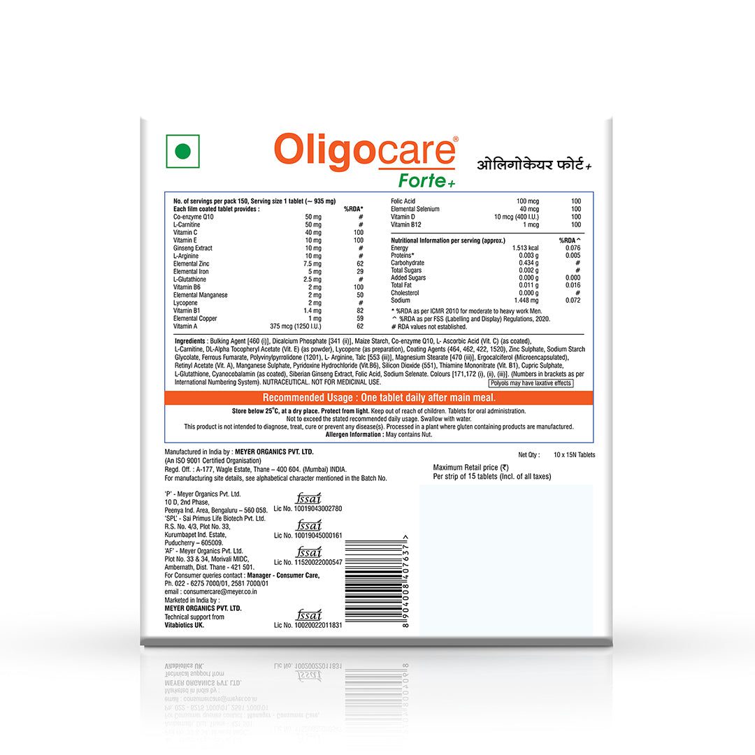 Oligocare Forte+ Tablets - 1 Strip (15 Tablets)