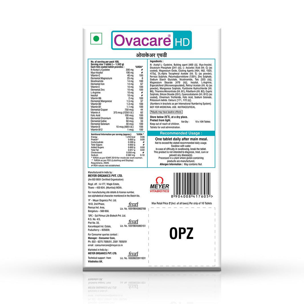 Ovacare Hd Tablets - 1 Strip (10 Tablets)
