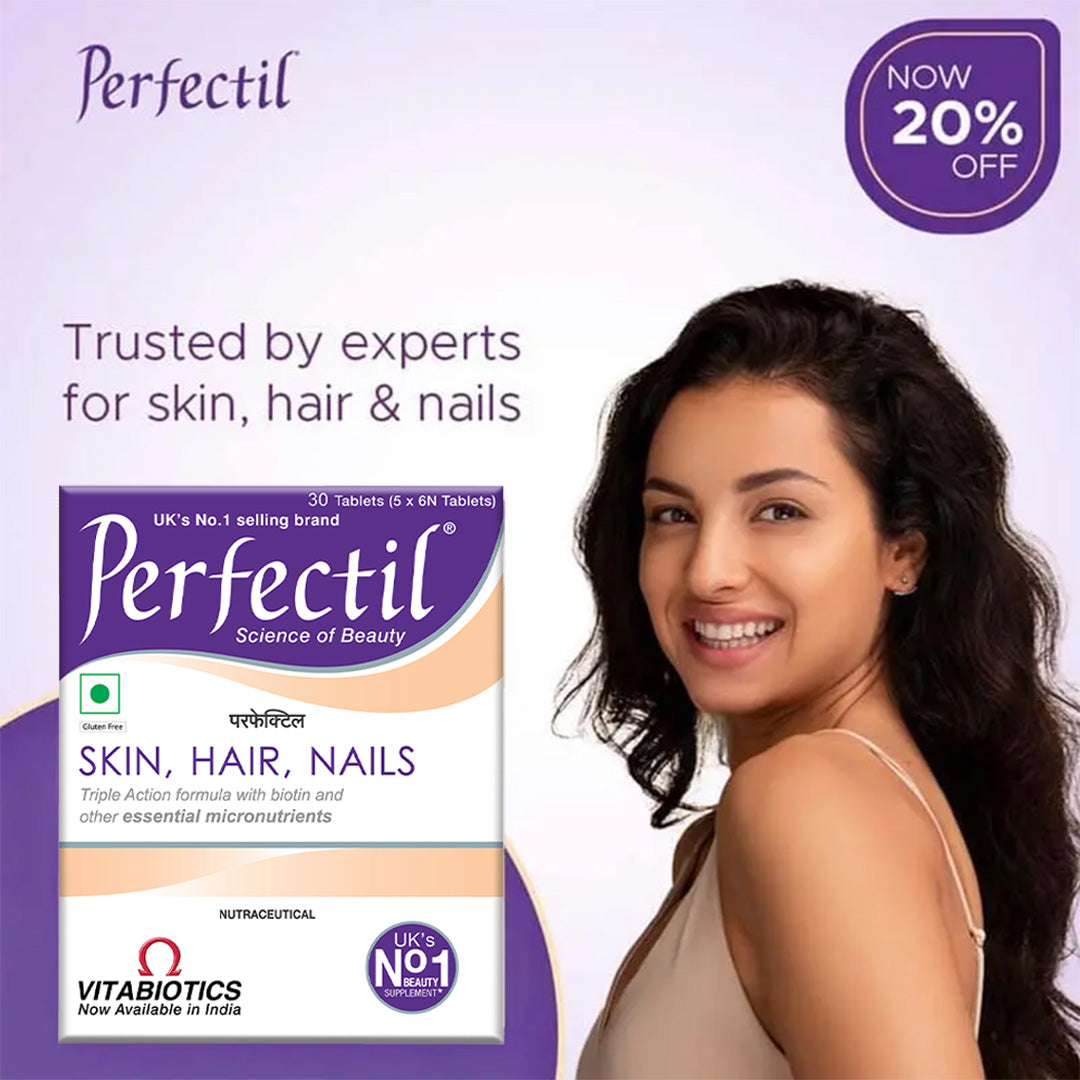 Perfectil Multivitamin for Skin, Hair & Nail for Men & Women | 30 Veg Tablets