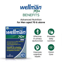 Wellman 70+ Multivitamin Tablets for Men Aged 70 Plus | 30 Veg Tablets