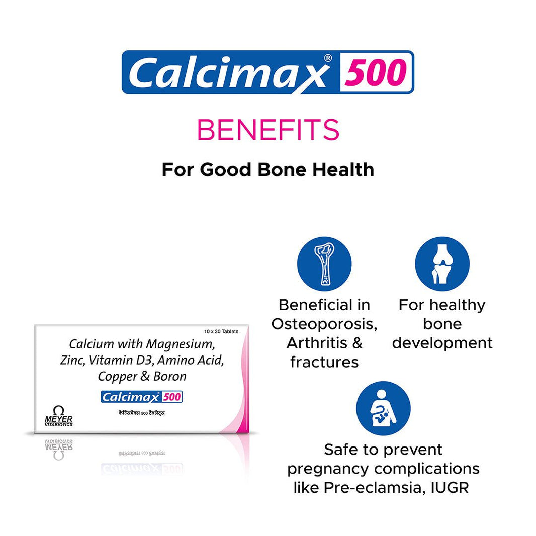 Calcimax 500 30 Tablets - 1 Strip