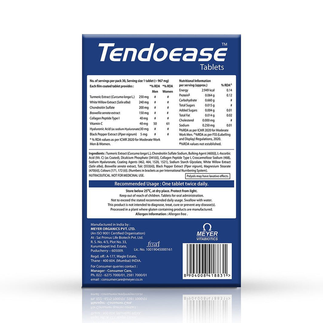 Tendoease Tablets | 1 Strip - 10 Tablets