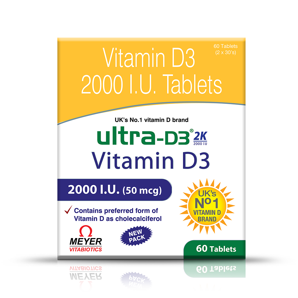 Mild Strength Vitamin D3 Supplement - Buy Ultra D3 2K Tablets
