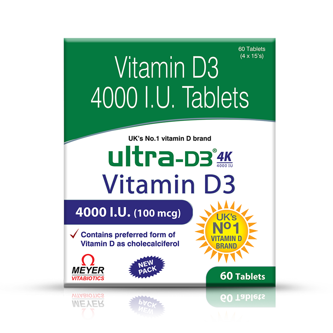 Moderate Strength Vitamin D3 Supplement - Buy Ultra D3 4K Tablets