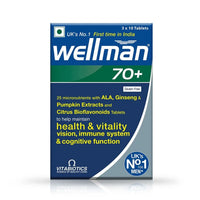 Wellman 70+ Multivitamin Tablets for Men Aged 70 Plus | 30 Veg Tablets