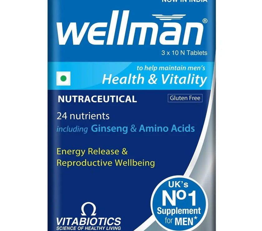 Wellman Label Buy Wellman® Multivitamin for Men 30 – Vitabiotics