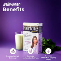 Wellwoman Hairfollic Hair Supplements for Women | 30 Non-Veg Tablets