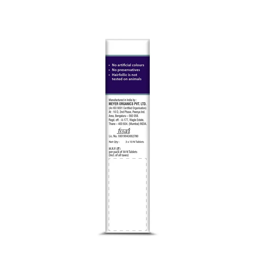 Wellwoman Hairfollic Hair Supplements for Women | 30 Non-Veg Tablets