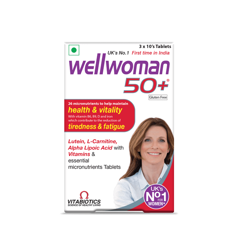 Wellwoman 50+ Multivitamin Tablets for Women Aged 50 Plus | 30 Veg Tablets