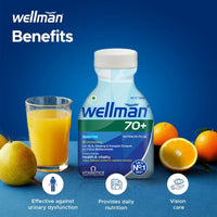 Wellman 70+ Multivitamin Tablets for Men Aged 70 Plus | 60 Veg Tablets (Tub Pack)