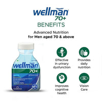 Wellman 70+ Multivitamin Tablets for Men Aged 70 Plus | 60 Veg Tablets (Tub Pack)