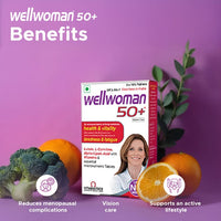 Wellwoman 50+ Multivitamin Tablets for Women Aged 50 Plus | 30 Veg Tablets