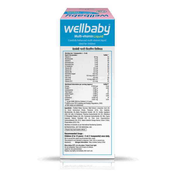 Wellbaby Multi Vitamin Syrup Back