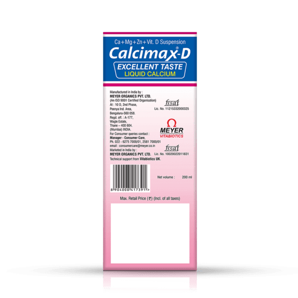 Calcimax D Suspension 200ml Back View d0c03933 23ef 435c b6ea c8812ab6204a