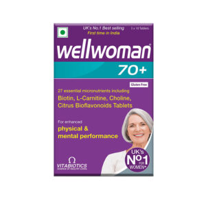 Wellwoman 70+ Multivitamins For Women Over Age 70 With Biotin, Isoflavones, Zinc, Vitamind To Support Physical & Mental Health, Improve Cognitive Function & Energy Levels Vegetarian 30 Tablets